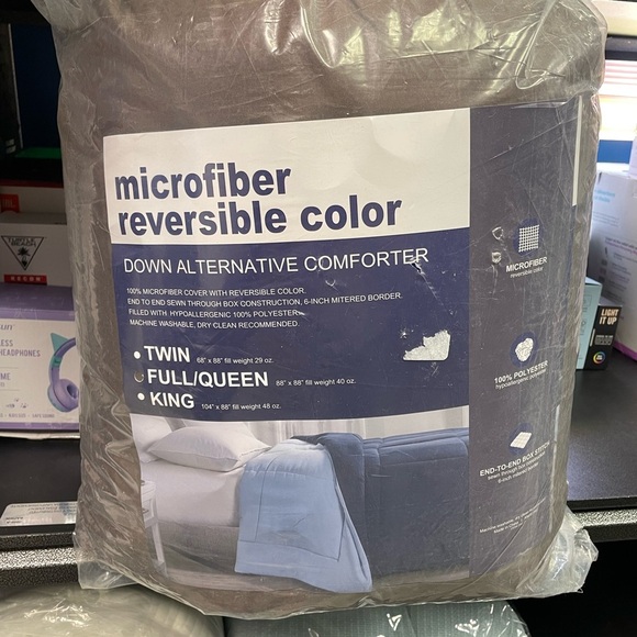 Microfiber Reversible Color Comforter - Brown - Picture 1 of 1